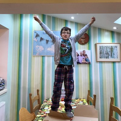 Alex following his treatment