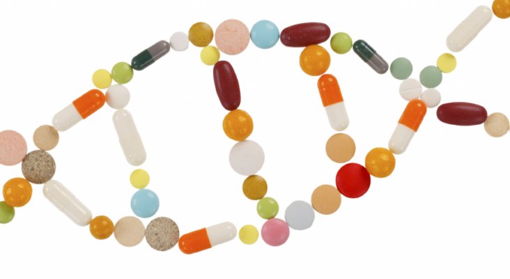DNA made up of medicine and pills