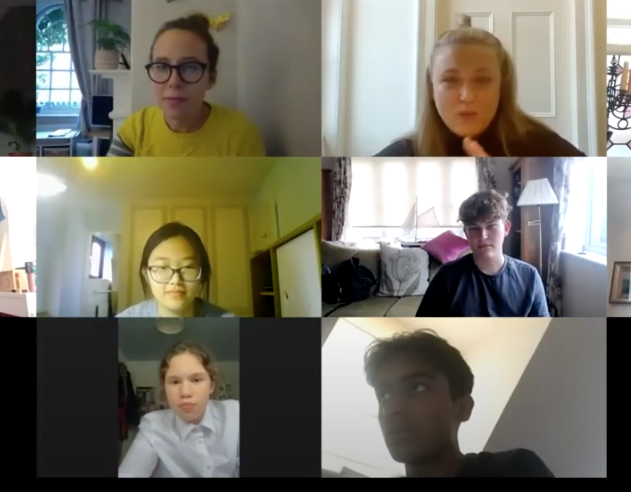 A picture taken on Zoom showing participants of The People Test