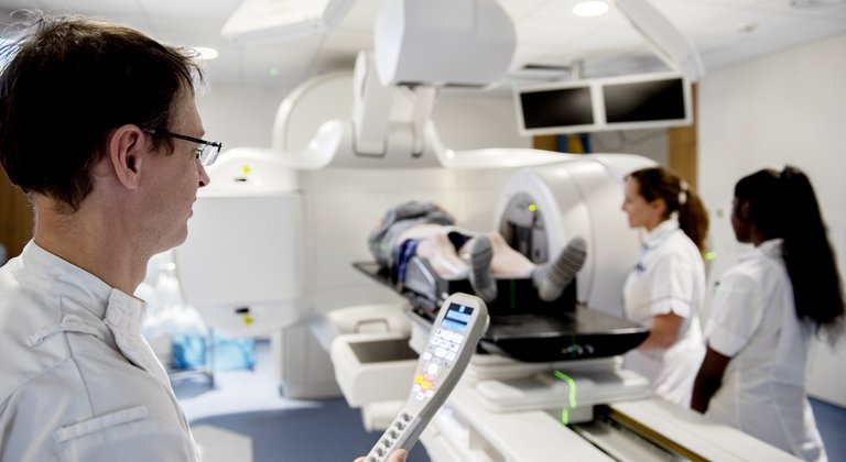 Patient receiving radiotherapy
